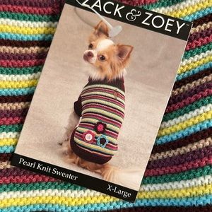 Pearl net dog sweater, large breed